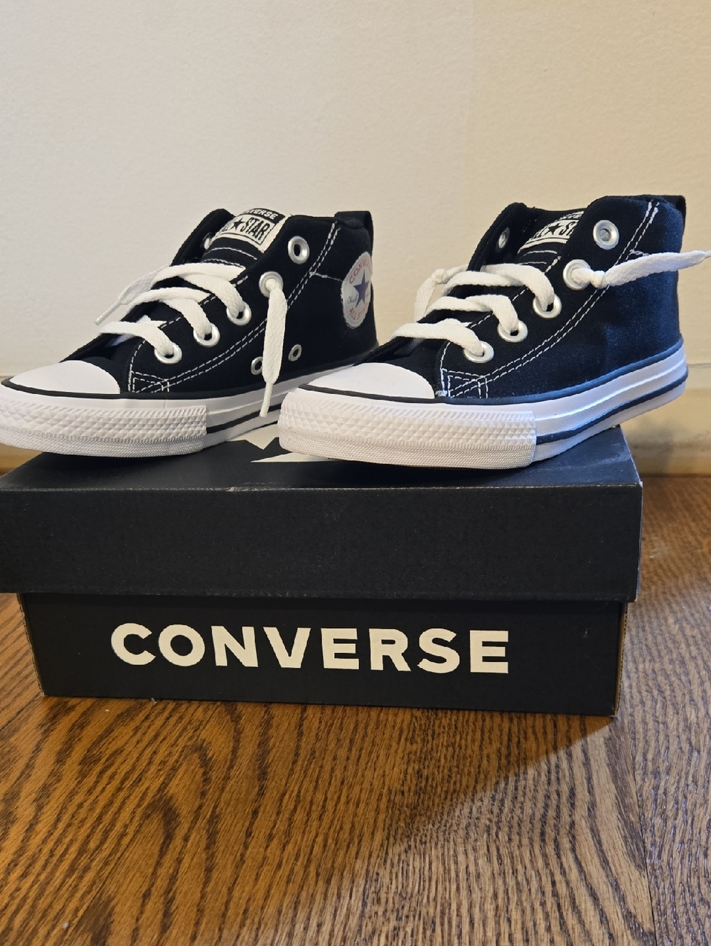 Converse Kids Black and White High-Top Sneakers